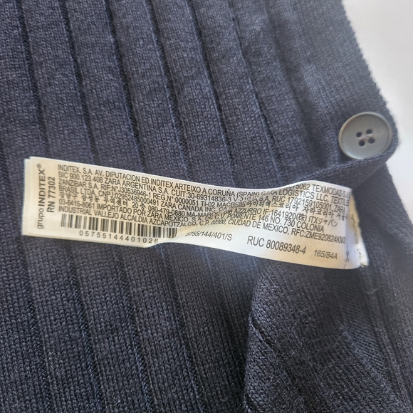 ZARA Black Ribbed Merino Wool Turtleneck NWT S Dark Academia - Picture 12 of 14